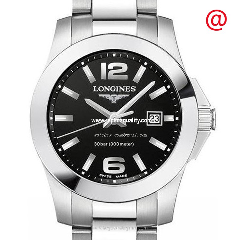 Longines CONQUEST L3.376.4.58.6 Quartz Stainless Steel Black