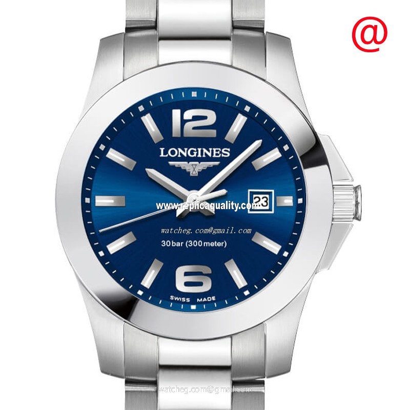Longines CONQUEST L3.376.4.96.6 Quartz Stainless Steel Blue