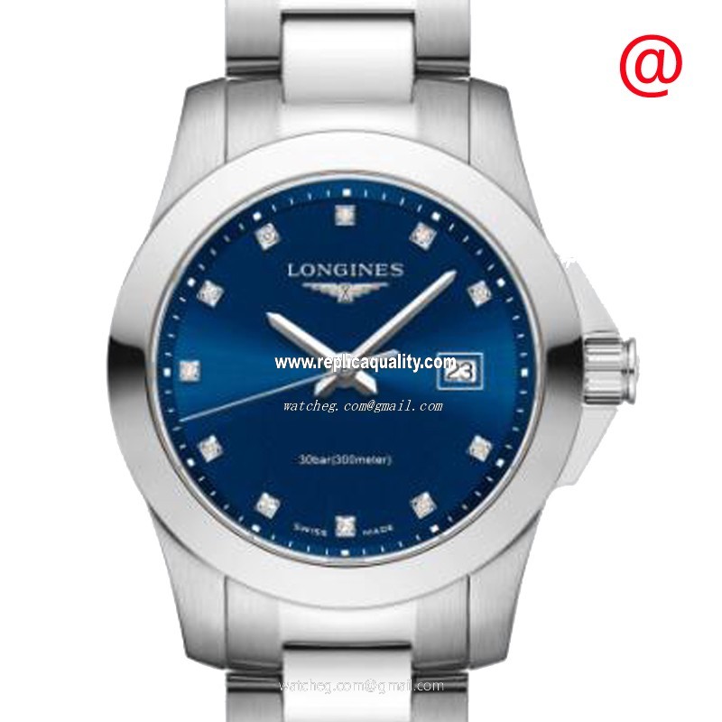 Longines CONQUEST L3.376.4.97.6 Quartz Stainless Steel Blue