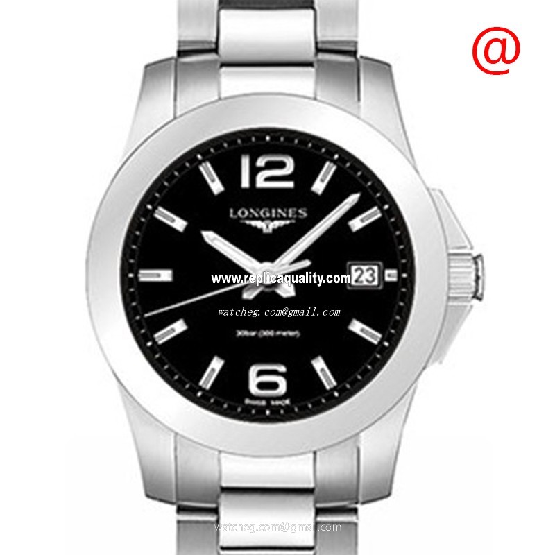 Longines CONQUEST L3.377.4.58.6 Quartz Stainless Steel Black