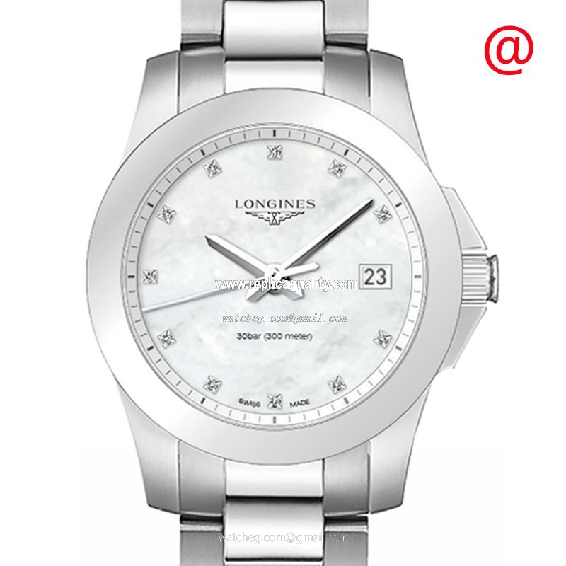 Longines CONQUEST L3.377.4.87.6 Quartz Stainless Steel White