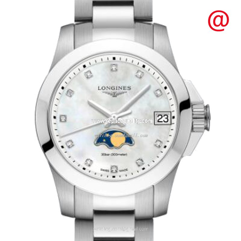 Longines CONQUEST L3.380.4.87.6 Quartz Stainless Steel White