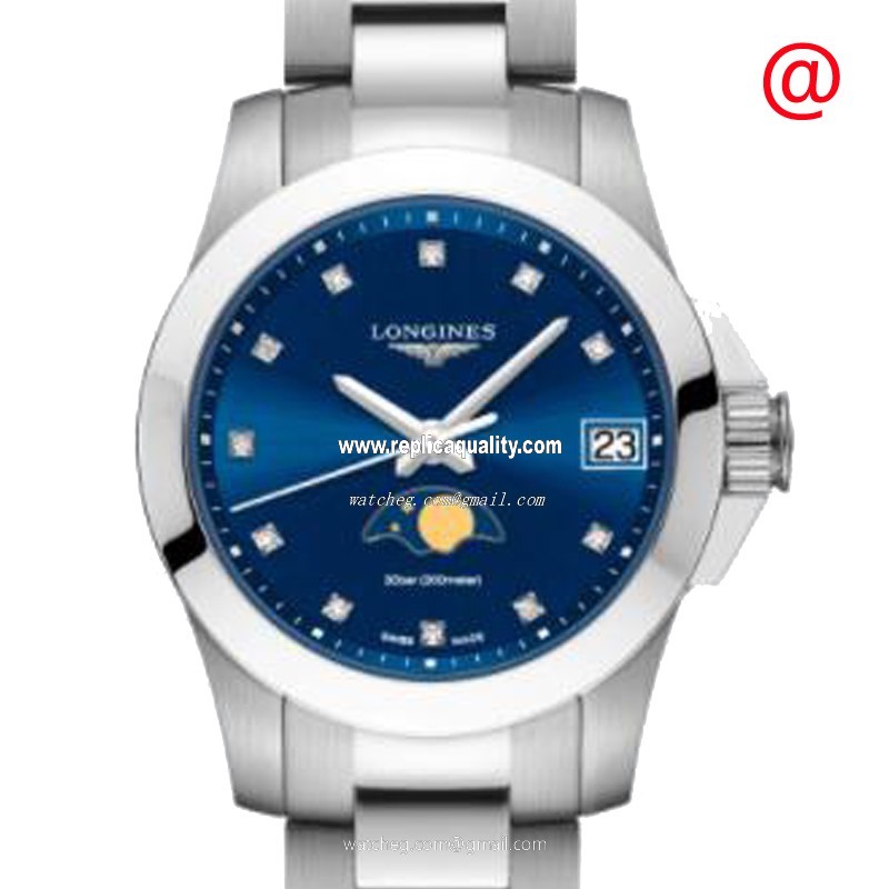 Longines CONQUEST L3.380.4.97.6 Quartz Stainless Steel Blue