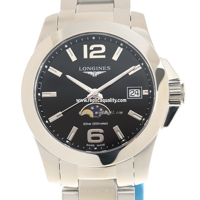 Longines CONQUEST L3.381.4.58.6 Quartz Stainless Steel Black