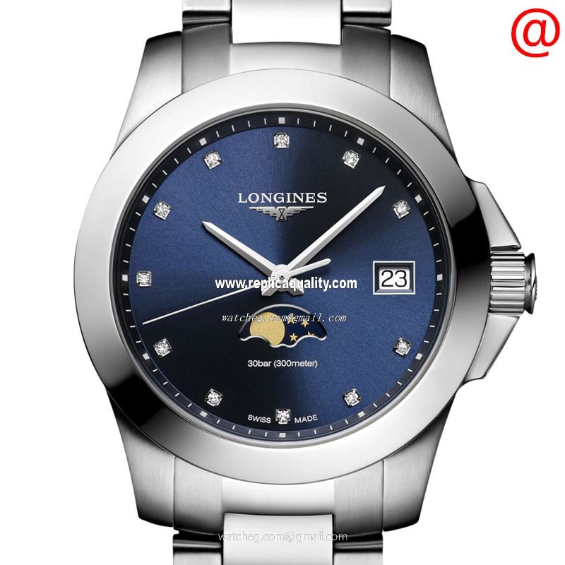 Longines CONQUEST L3.381.4.97.6 Quartz Stainless Steel Blue