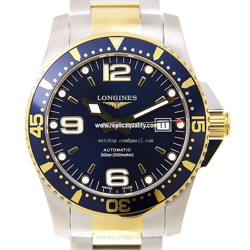 Longines CONQUEST L3.642.3.96.7 Automatic Gold-Plated & Stainless Steel Black