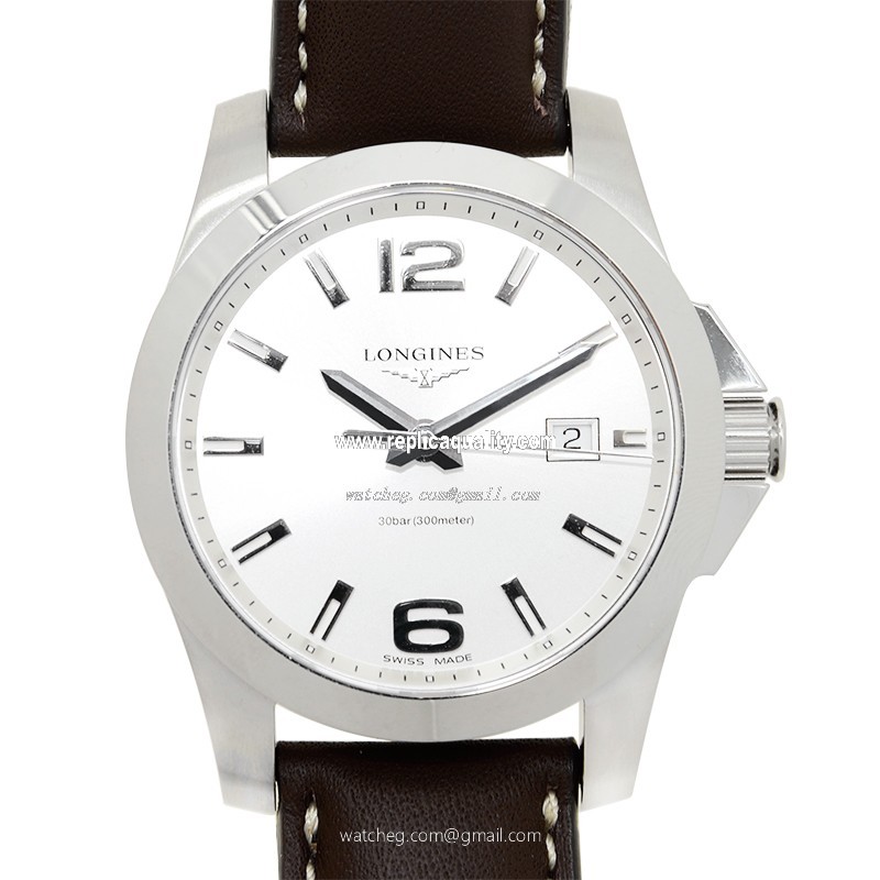 Longines CONQUEST L3.659.4.76.5 Quartz Stainless Steel Silver & White