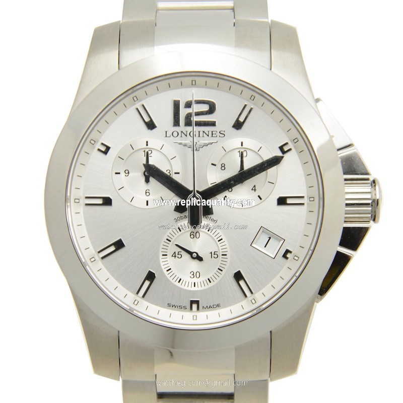 Longines CONQUEST L3.660.4.76.6 Quartz Stainless Steel Silver & White