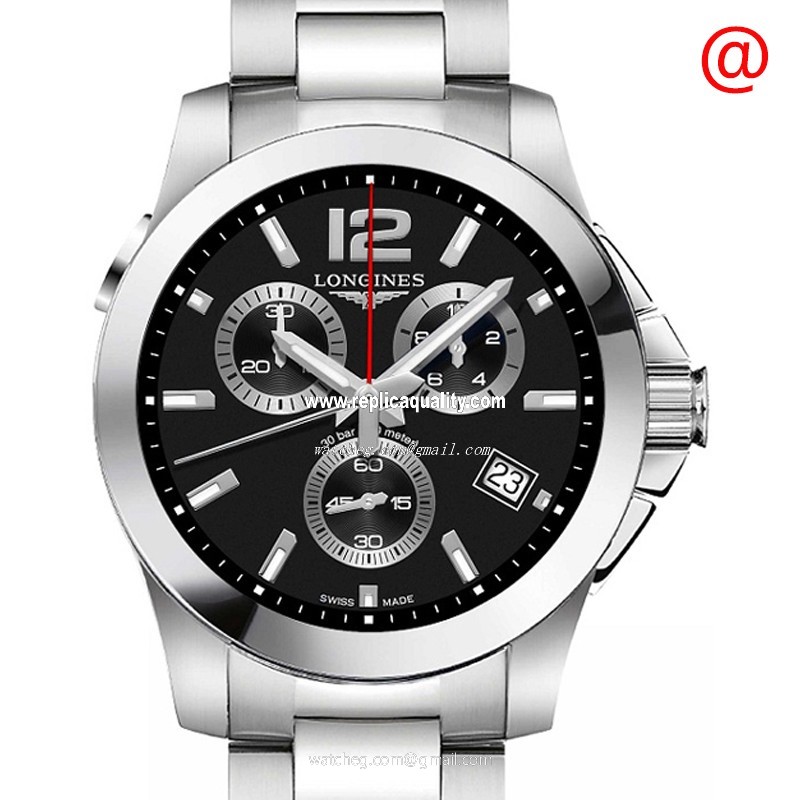 Longines CONQUEST L3.702.4.56.6 Quartz Stainless Steel Black