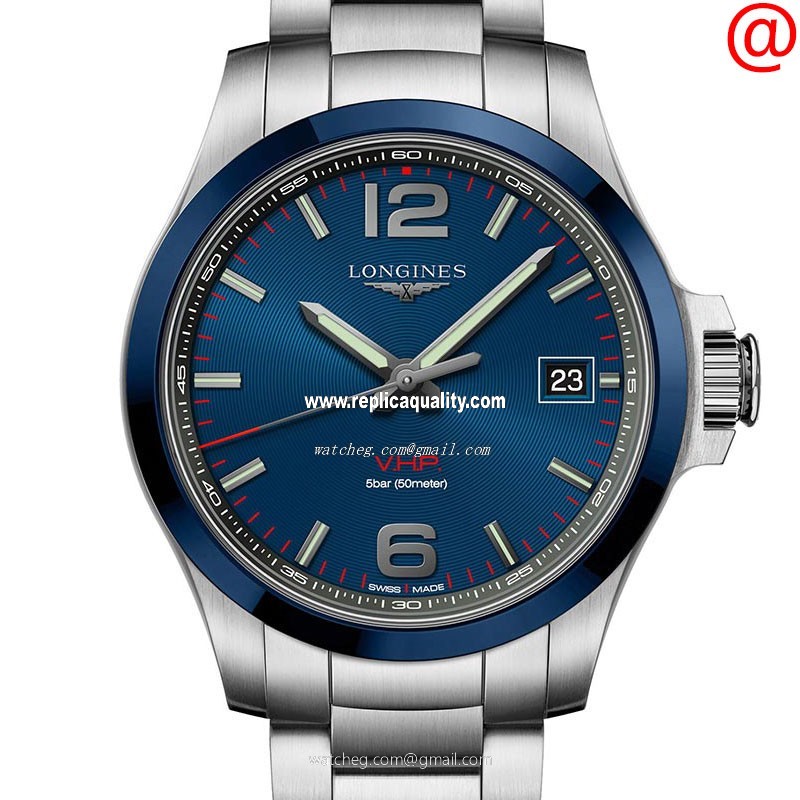 Longines CONQUEST L3.719.4.96.6 Quartz Ceramic & Steel Blue
