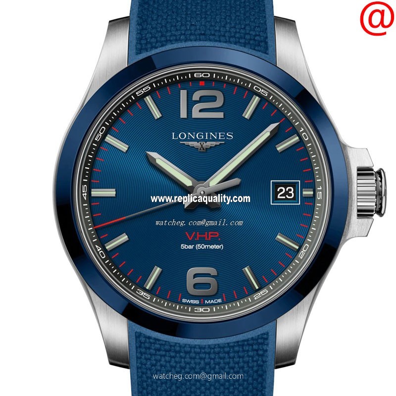 Longines CONQUEST L3.719.4.96.9 Quartz Ceramic & Steel Blue