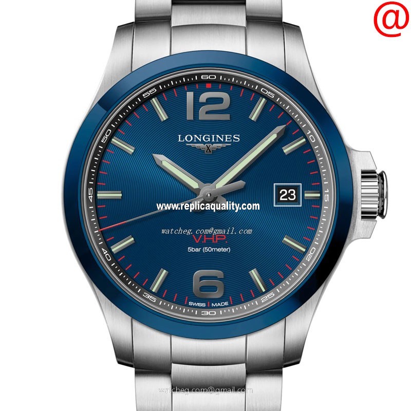 Longines CONQUEST L3.729.4.96.6 Quartz Ceramic & Steel Blue