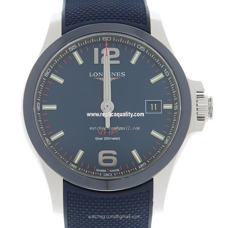 Longines CONQUEST L3.729.4.96.9 Quartz Ceramic & Steel Blue