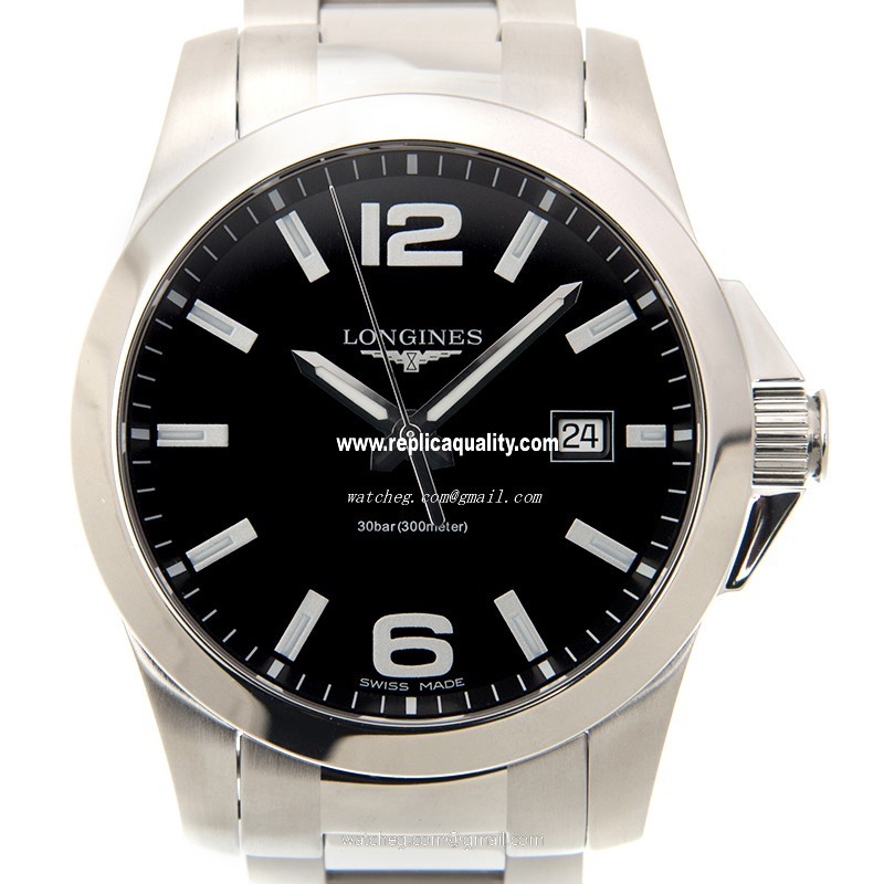 Longines CONQUEST L3.759.4.58.6 Quartz Stainless Steel Black