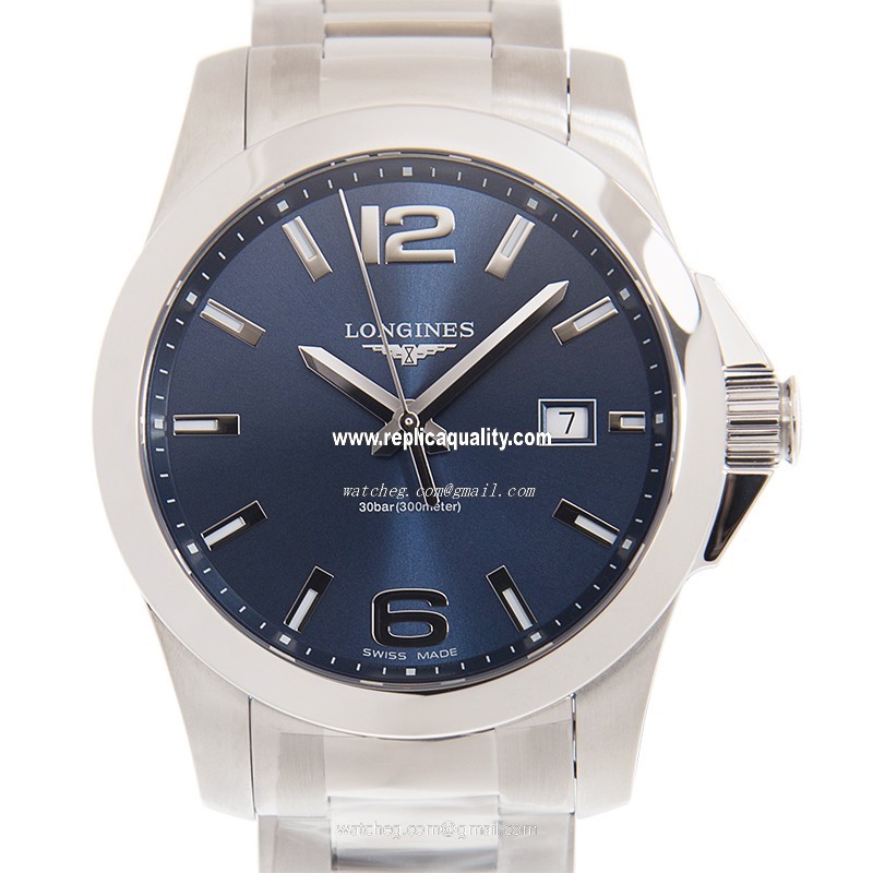 Longines CONQUEST L3.759.4.96.6 Quartz Stainless Steel Blue