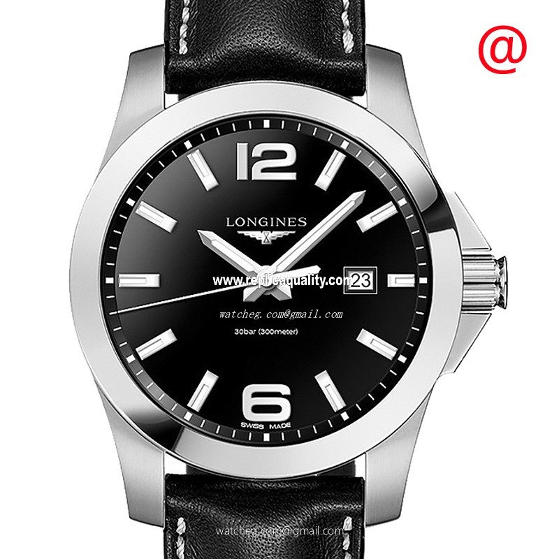 Longines CONQUEST L3.760.4.56.3 Quartz Stainless Steel Black