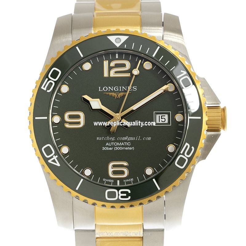 Longines CONQUEST L3.781.3.06.7 Automatic Ceramic & Steel Green