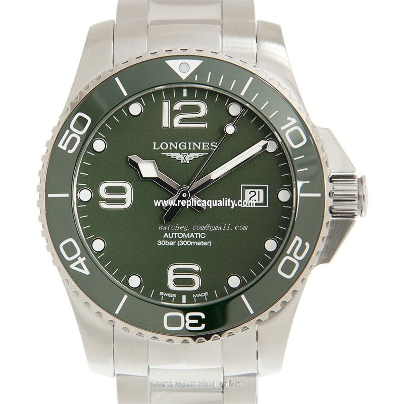 Longines CONQUEST L3.782.4.06.6 Automatic Ceramic & Steel Green