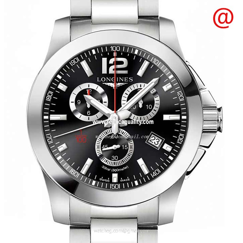 Longines CONQUEST L3.800.4.56.6 Quartz Stainless Steel Black
