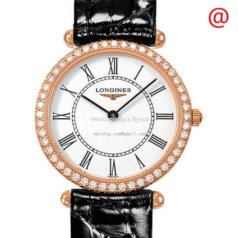 Longines LA GRANDE L4.191.9.11.0 Quartz 18kt Rose Gold & Diamonds White