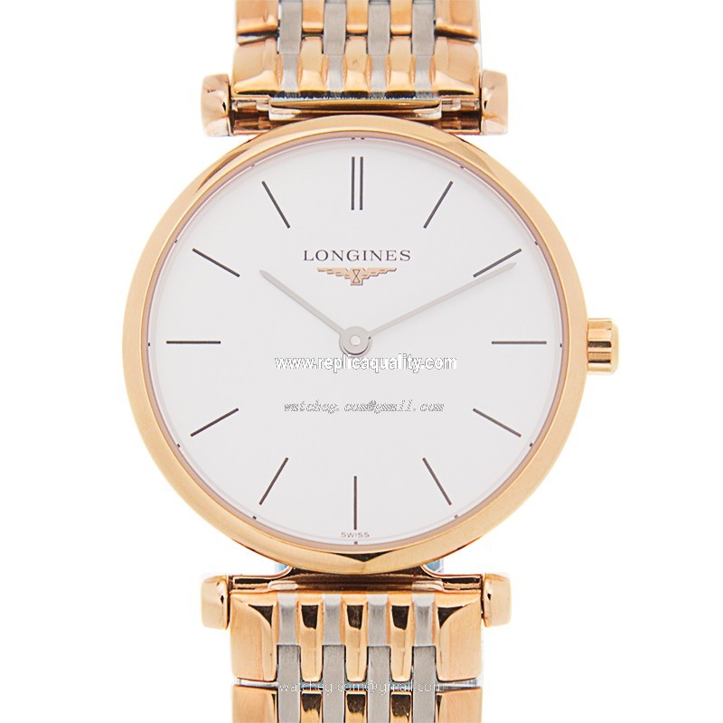 Longines LA GRANDE L4.209.1.92.7 Quartz 18kt Rose Gold & Steel White