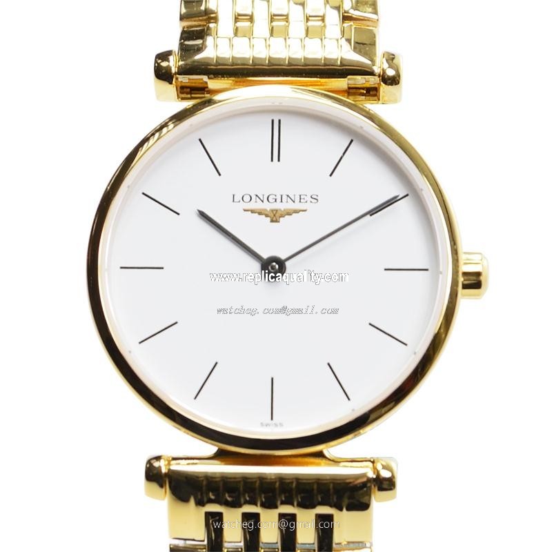 Longines LA GRANDE L4.209.2.12.8 Quartz 18kt Yellow Gold White