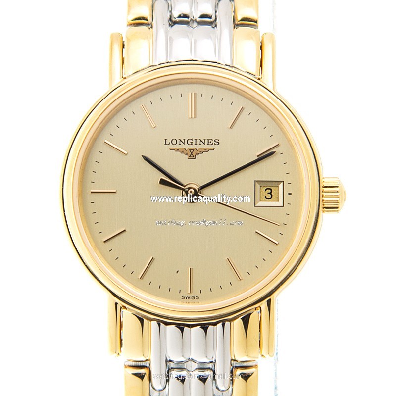 Longines PRESENCE L4.220.2.32.7 Quartz Gold-Plated & Stainless Steel Gold