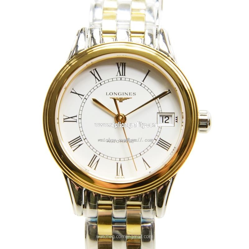 Longines FLAGSHIP L4.274.3.21.7 Automatic PVD Gold White