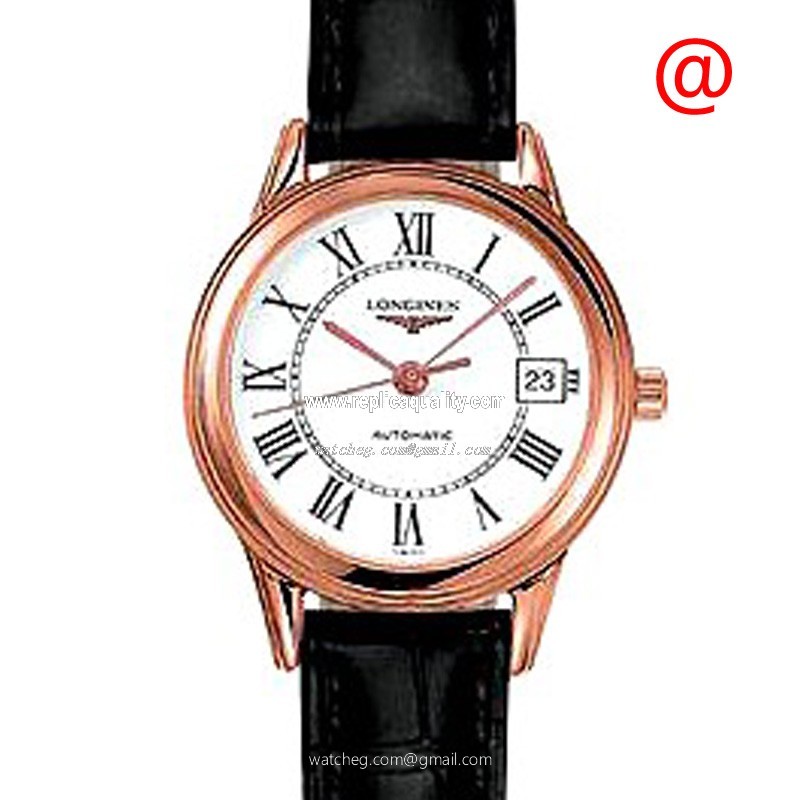Longines FLAGSHIP L4.274.8.21.2 Automatic 18kt Rose Gold White