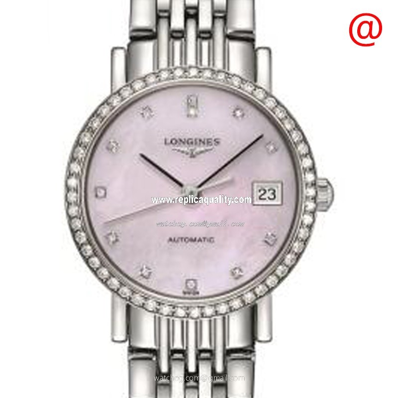 Longines ELEGANT L4.309.0.89.6 Automatic Stainless Steel & Diamonds Pink
