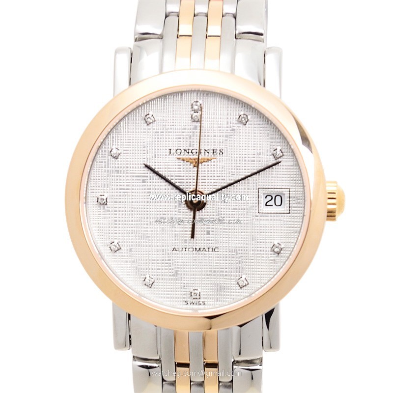 Longines ELEGANT L4.309.5.77.7 Automatic 18kt Rose Gold & Steel Silver