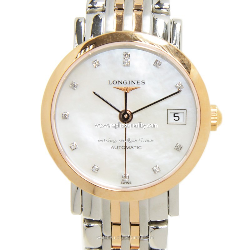 Longines ELEGANT L4.309.5.87.7 Automatic 18kt Rose Gold & Steel White