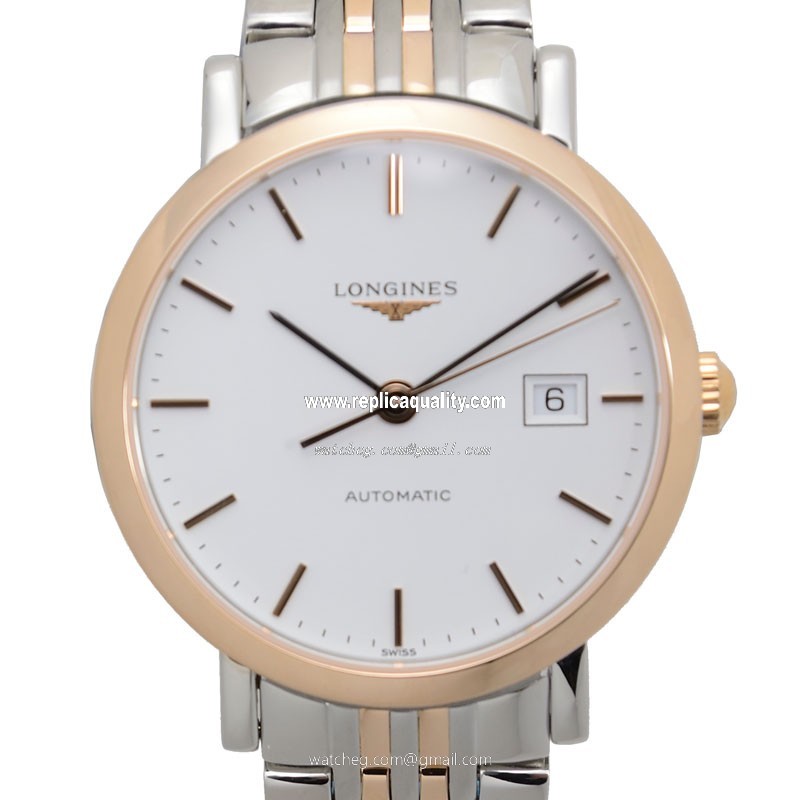 Longines ELEGANT L4.310.5.12.7 Automatic 18kt Rose Gold & Steel White