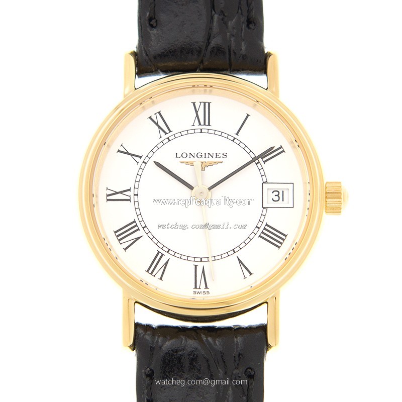 Longines PRESENCE L4.319.2.11.2 Quartz Gold-Plated & Stainless Steel White