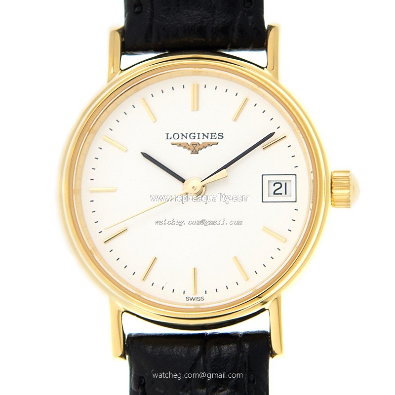 Longines PRESENCE L4.319.2.12.2 Quartz Gold-Plated & Stainless Steel White
