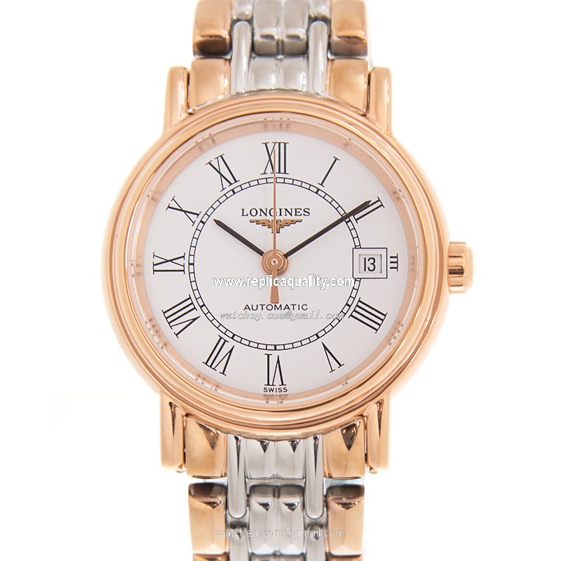 Longines PRESENCE L4.321.1.11.7 Automatic 18kt Rose Gold & Steel White