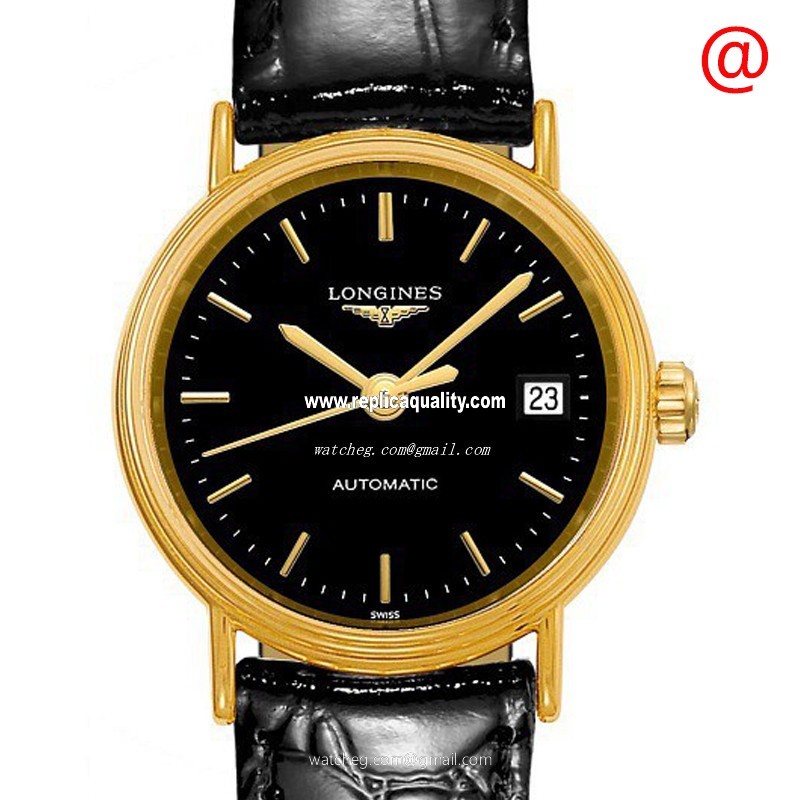 Longines PRESENCE L4.321.2.52.2 Automatic PVD Gold Black