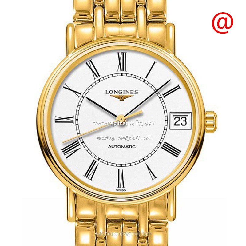 Longines PRESENCE L4.322.2.11.8 Automatic PVD Gold White