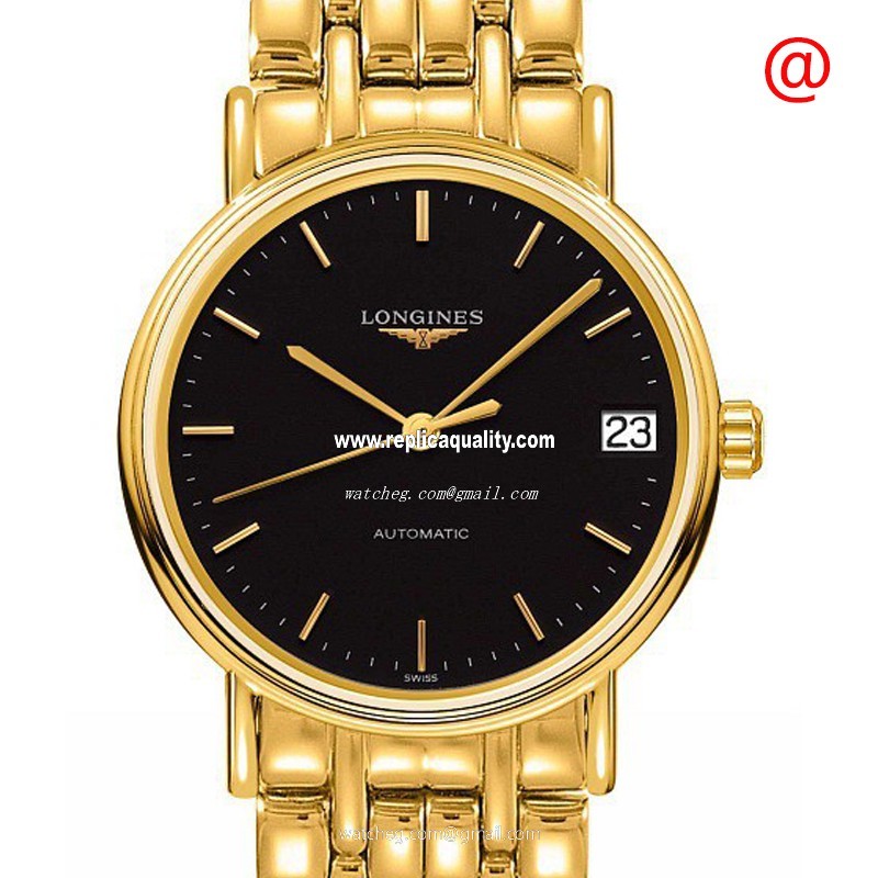Longines PRESENCE L4.322.2.52.8 Automatic PVD Gold Black