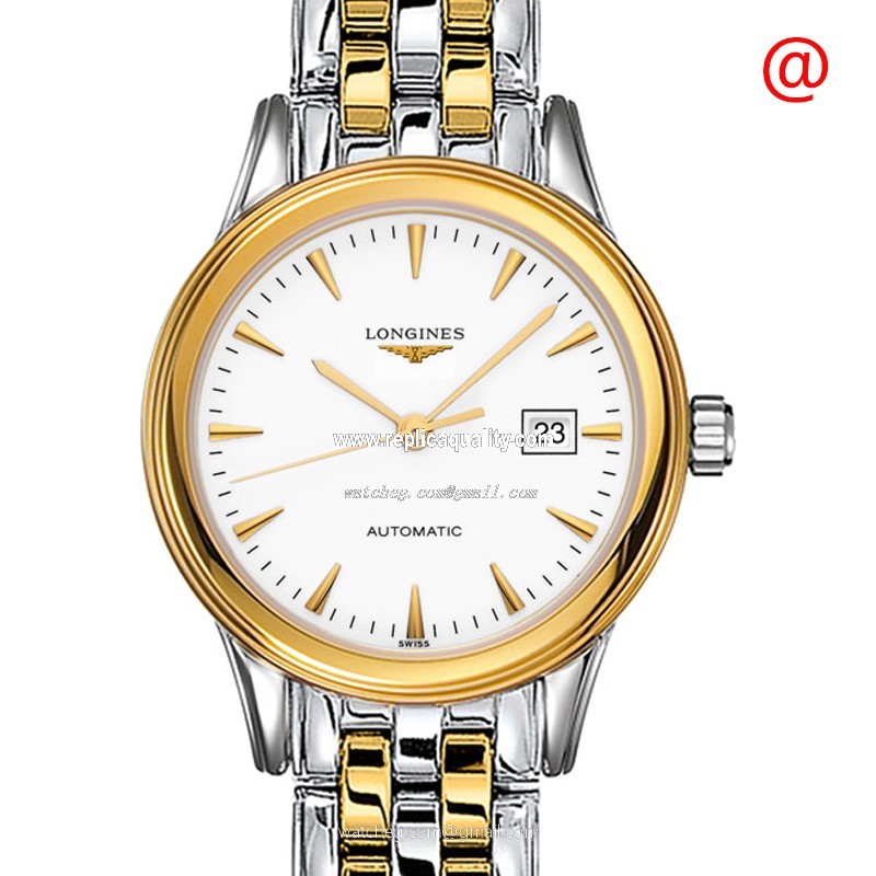 Longines FLAGSHIP L4.374.3.22.7 Automatic Gold-Plated & Stainless Steel White