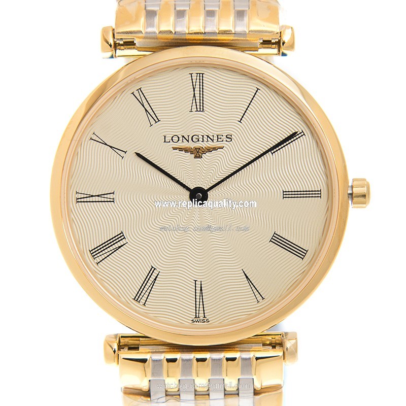 Longines LA GRANDE L4.512.2.41.7 Quartz 18kt Gold & Steel Beige