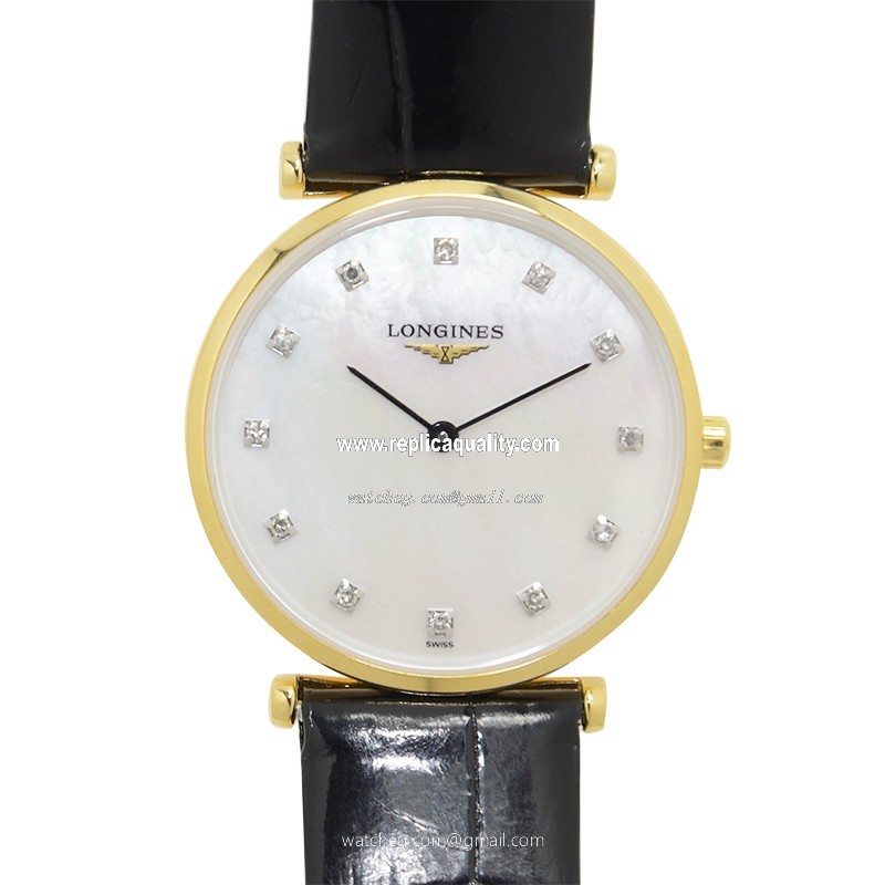 Longines LA GRANDE L4.512.2.87.2 Quartz 18kt Yellow Gold White