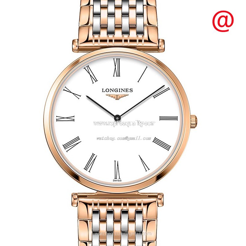 Longines LA GRANDE L4.709.1.21.7 Quartz 18kt Rose Gold White