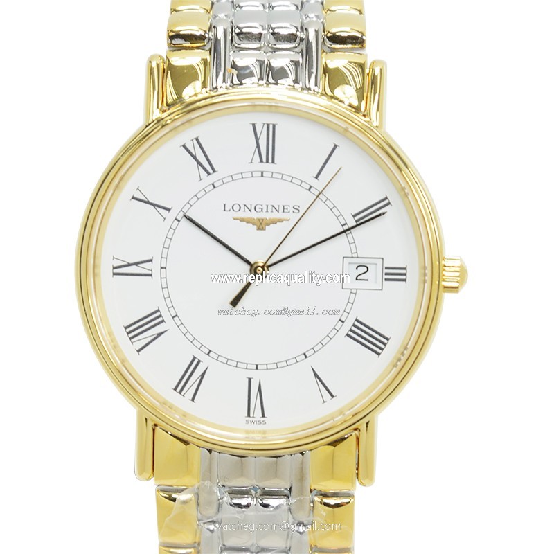 Longines PRESENCE L4.720.2.11.7 Quartz PVD Gold White