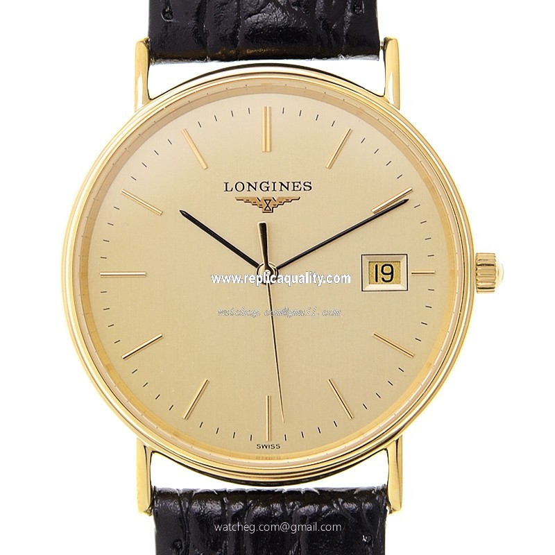 Longines PRESENCE L4.720.2.32.2 Quartz Gold-Plated & Stainless Steel Gold