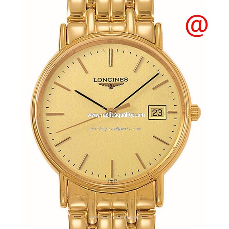 Longines PRESENCE L4.720.2.32.8 Quartz PVD Gold Gold