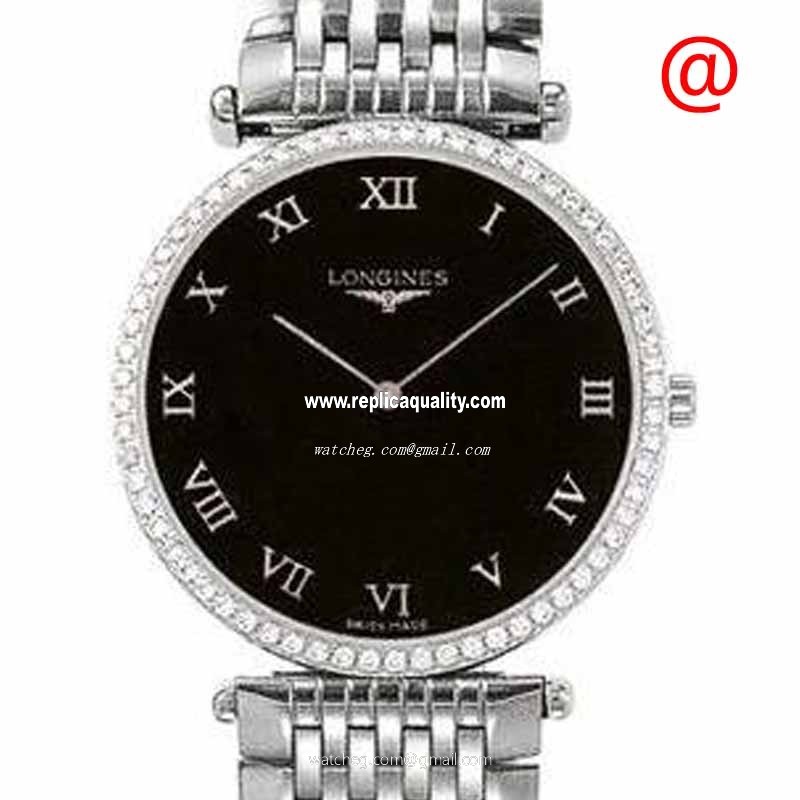 Longines LA GRANDE L4.741.0.51.6 Quartz Stainless Steel & Diamonds Black