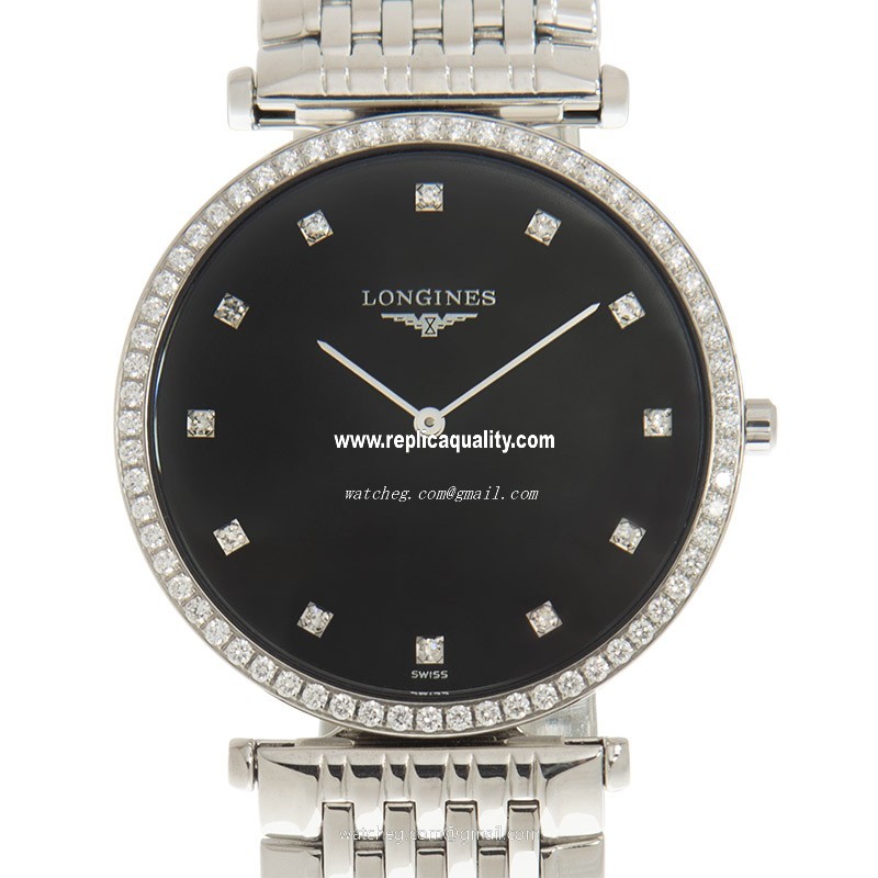Longines LA GRANDE L4.741.0.58.2 Quartz Stainless Steel & Diamonds Black