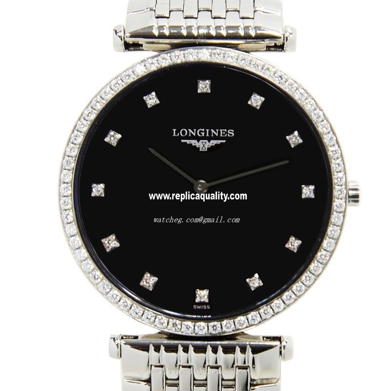 Longines LA GRANDE L4.741.0.58.6 Quartz Stainless Steel & Diamonds Black