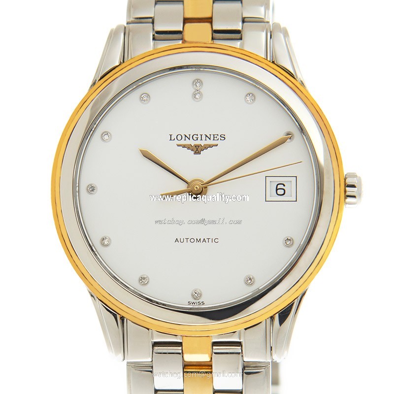 Longines FLAGSHIP L4.774.5.27.7 Automatic Gold-Plated & Stainless Steel White